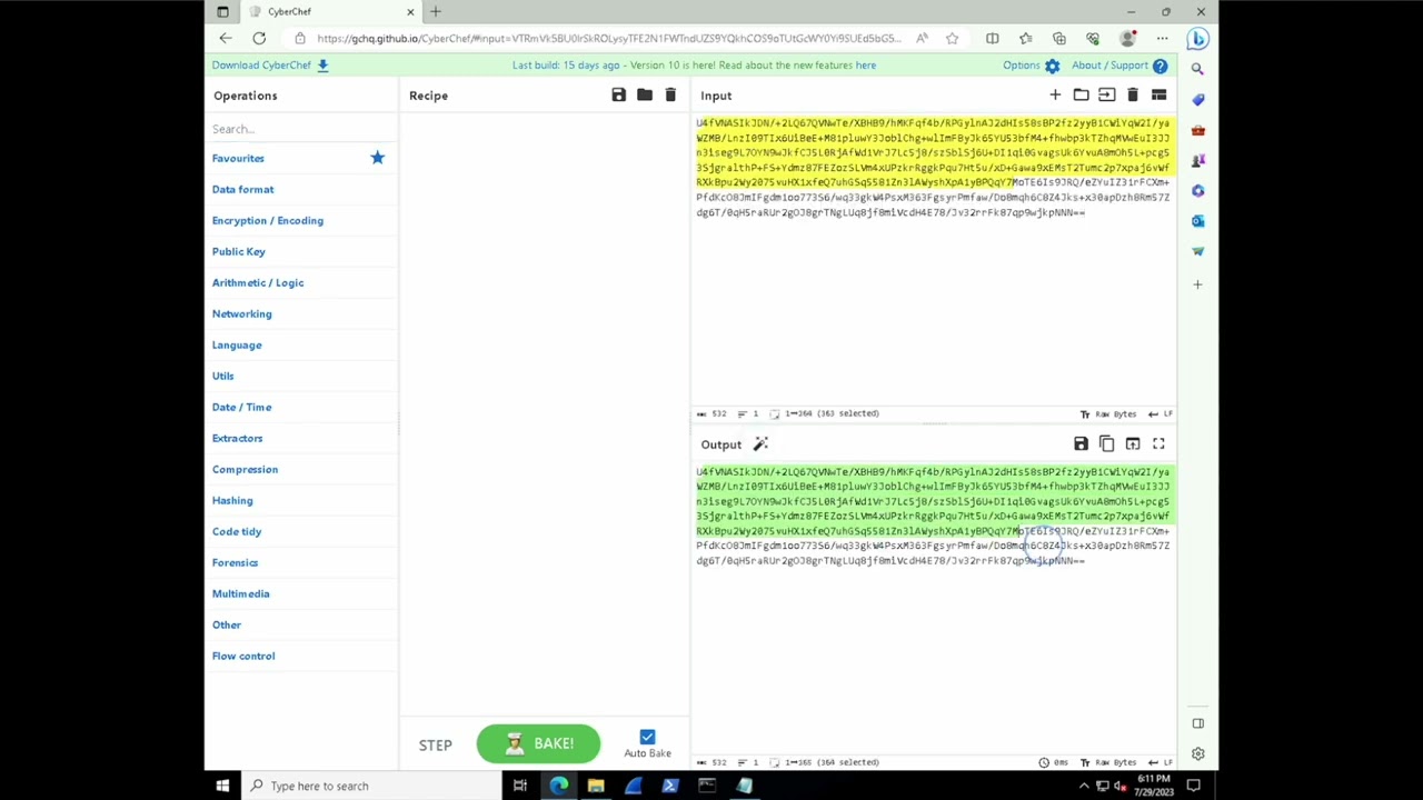 Лаборатория криптографии 5. Готовим с Cyberchef