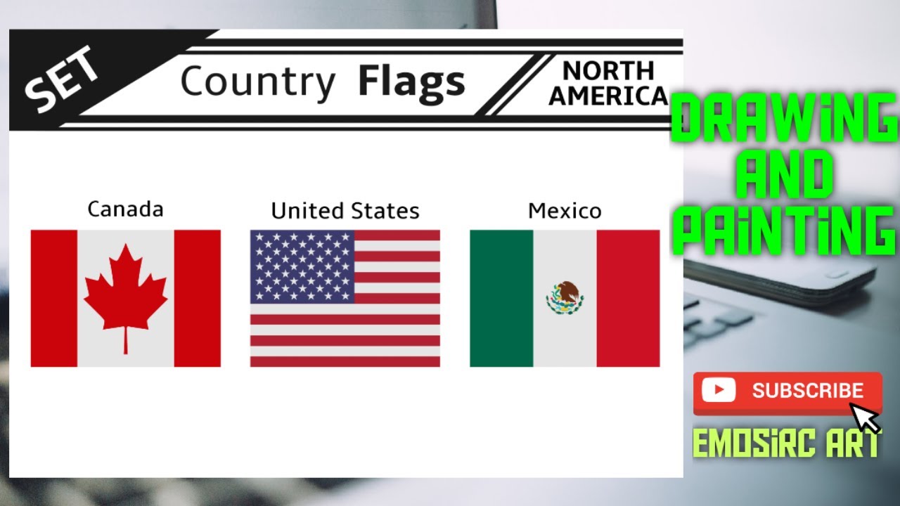 all flag of north america || time lapse || flag of the world || drawing and painting