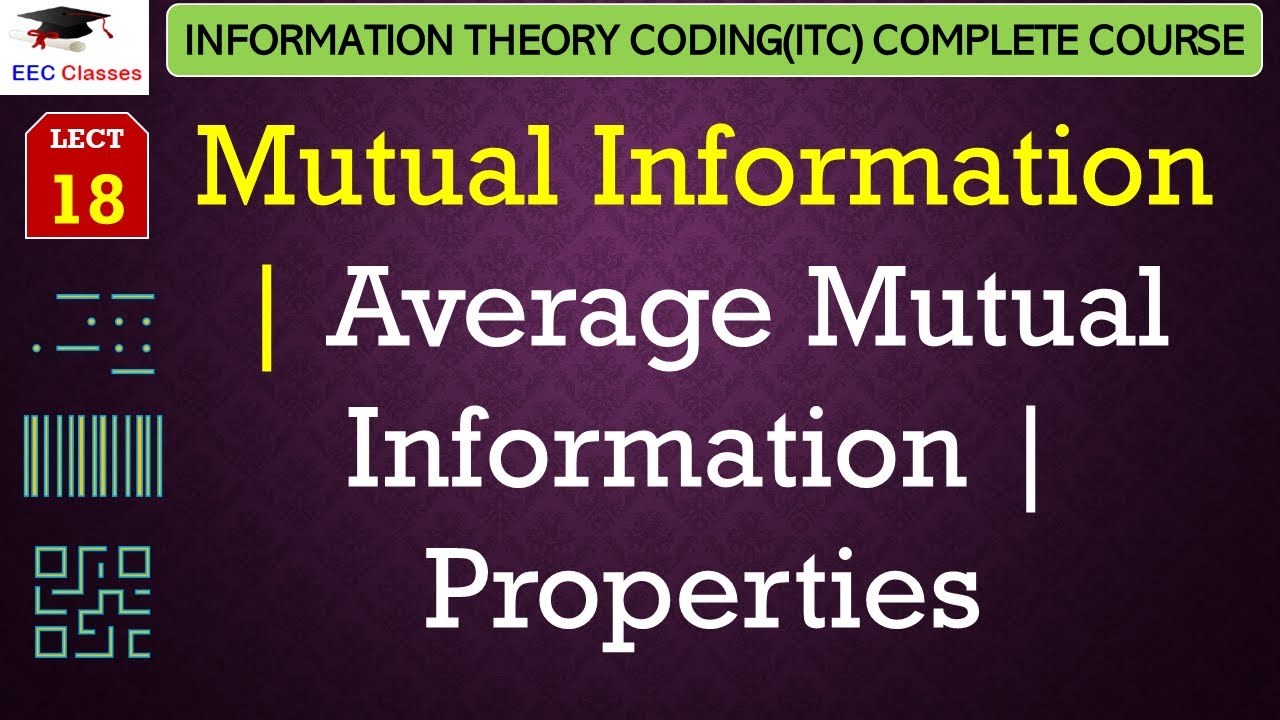 L18: Mutual Information | Average Mutual Information | Properties | Solved Problems | ITC Course