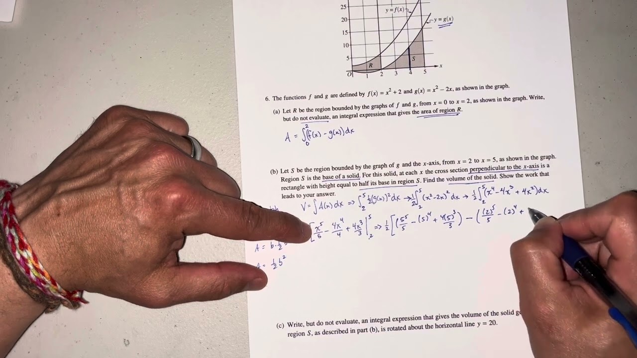 AP Calculus AB: Exam Prep 2025 Area and Volume FRQ