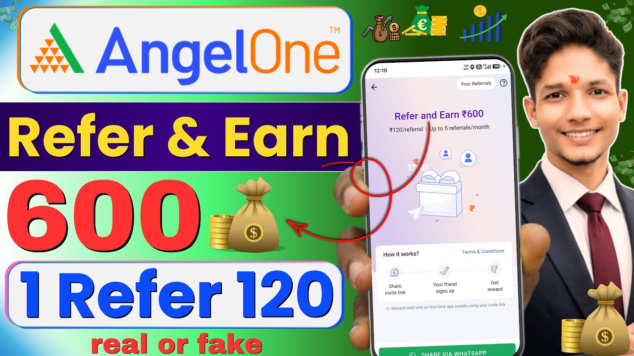Angle one refer and earn 2026 || how to refer and earn in angle one || best refer and earn app today