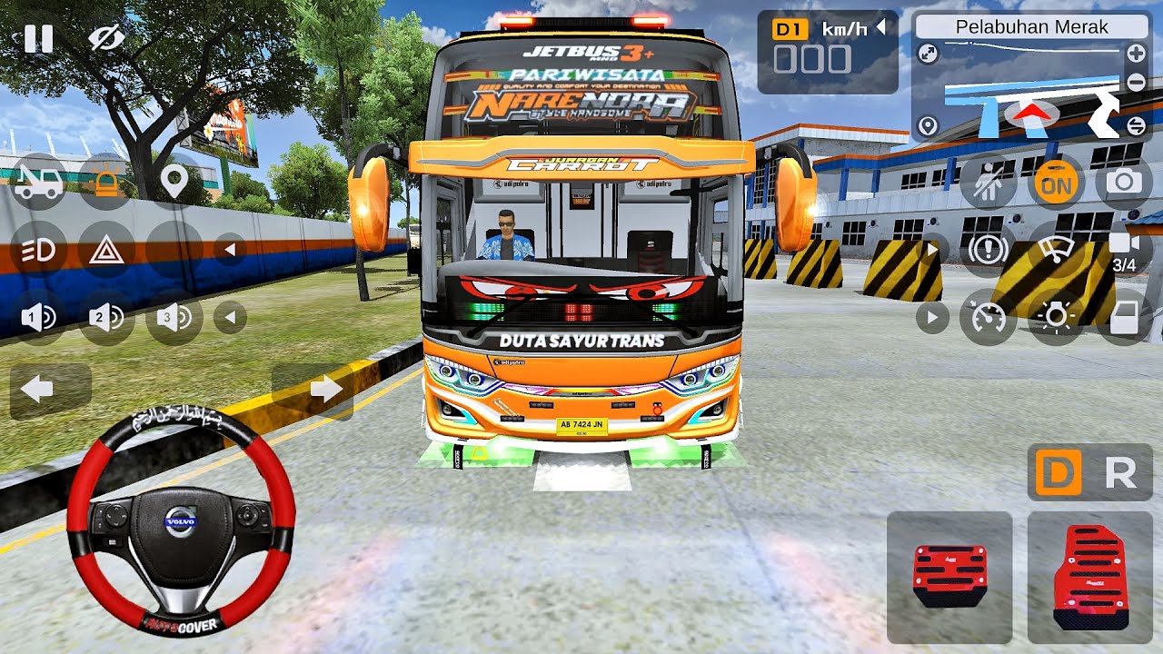Bus Narendra Duta Sayur Trans Full Strobo Keren Banget Di Lirik Sama Maudi
