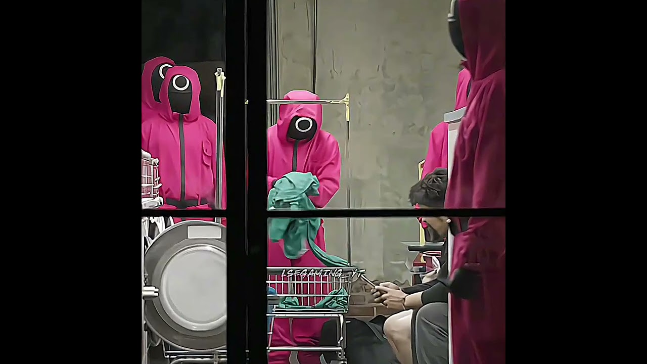 pink guard in real life | Squid game prank | spooky super slowed