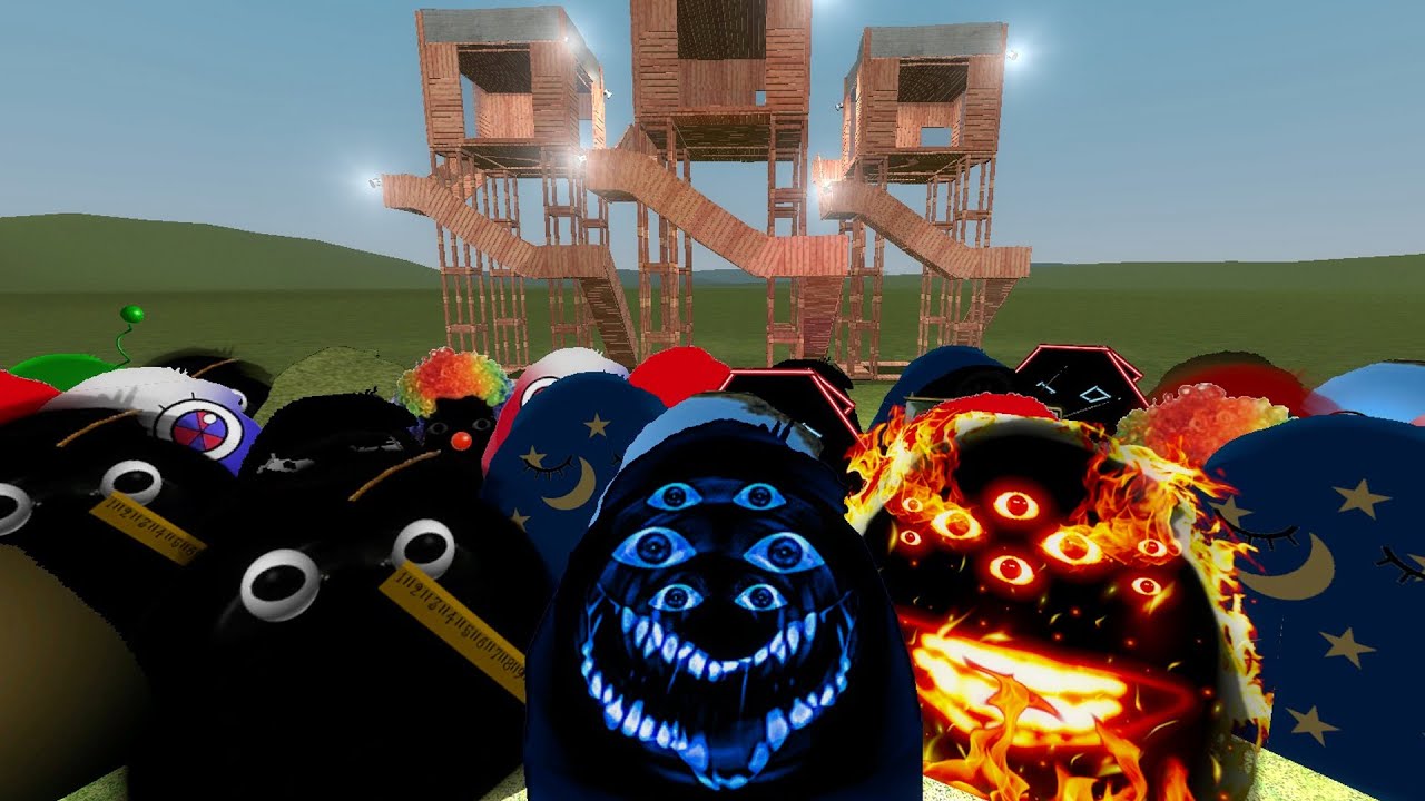 Angry Munci Family Vs Towers In Garry's Mod! (Park 52)