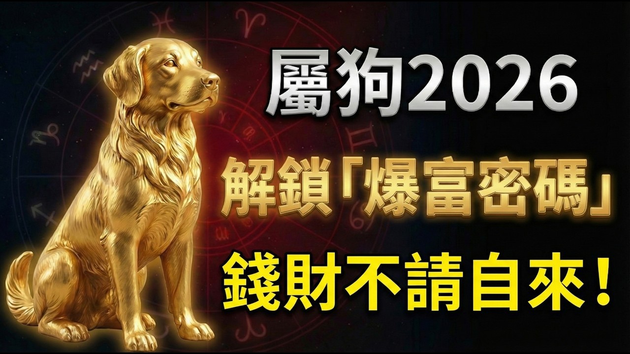 【屬狗2026真相】想發財先求穩！掌握這「財運密碼」，讓你從此財富自由！#屬狗2026運勢 #2026生肖狗運勢 #招財 #偏財 #發財 #屬狗 #風水佈局 #開運 #丙午年 #財運 #生肖狗 #轉運