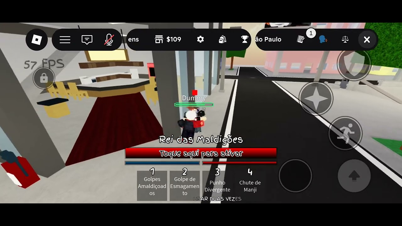 Ensinando combo de mobile pra iniciantes itadori e de gojo com meu inscrito @satoro_gojo09
