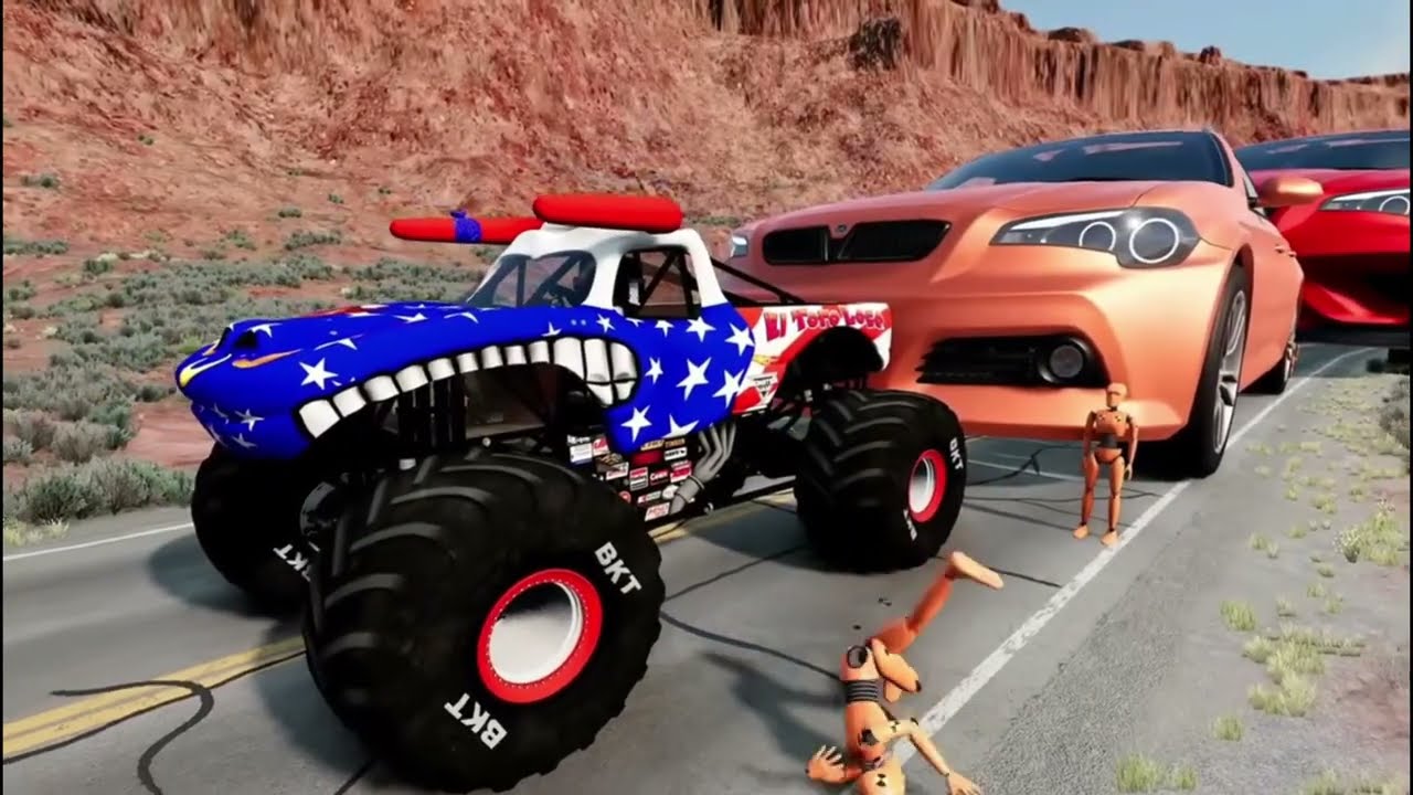 Big and Small Car Vs Giant Pit 🔥 BeamNG Drive | Ultimate Crash Challenge|Lri Gamming 