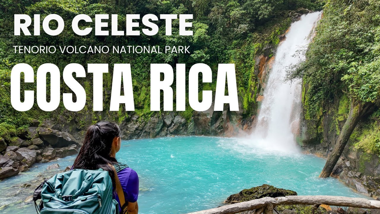 The AMAZING Rio Celeste waterfall and river in Tenorio Volcano National Park