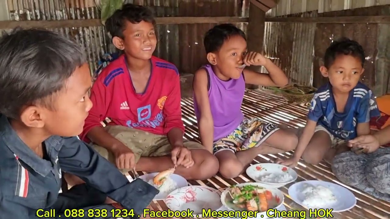 ក្មួយៗពិតជាសប្បាយចិត្តនូវអ្វីដែរពួកគាត់ទទួលបានពួកគាត់បានញ៉ាំអាហារមួយពេលយ៉ាងឆ្ងាញ់ពិសារ