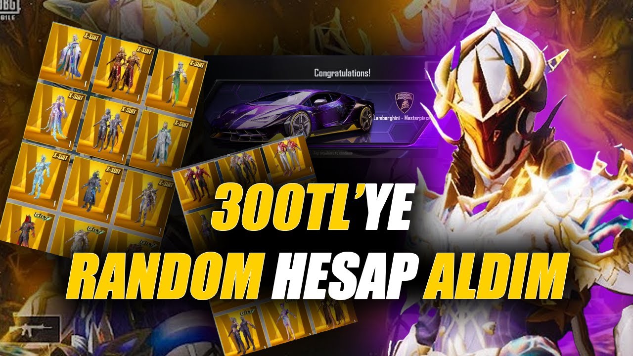 300 TL&rsquo;YE PUBG RANDOM HESAP SATIN ALDIM! NİHAİLİ DOLU HESAP &Ccedil;IKTI 😱 | PUBG MOBILE