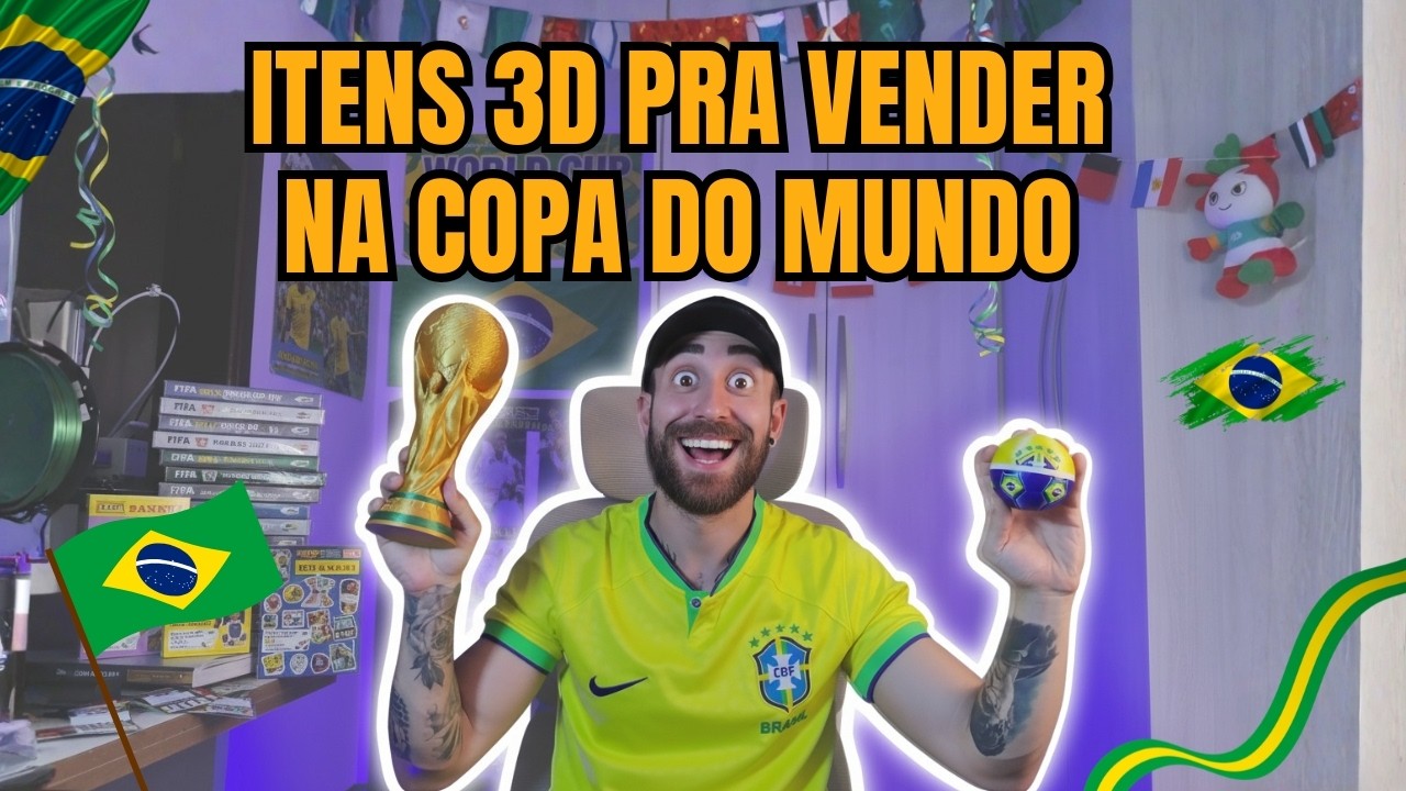 IDEIAS DE PEÇAS 3D PARA A COPA DO MUNDO - SE ANTECIPEM