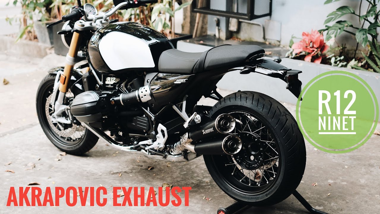 Bmw R12 NineT changed Akrapovic slip on Exhaust