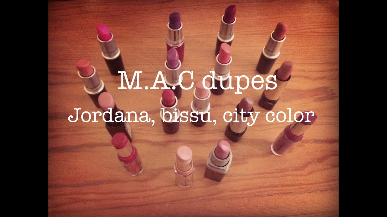 Mac lipstick dupes, clones de labiales Mac: jordana, bissu, city color