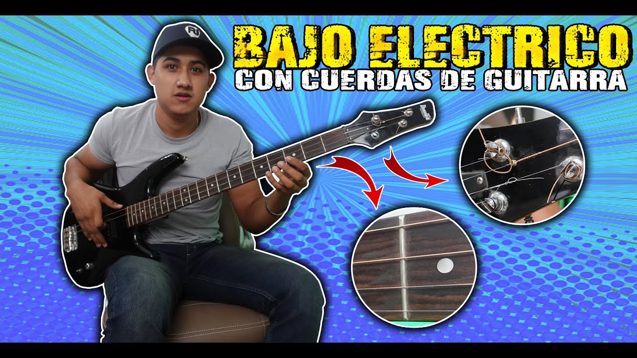 Así suena un bajo con cuerdas de guitarra!