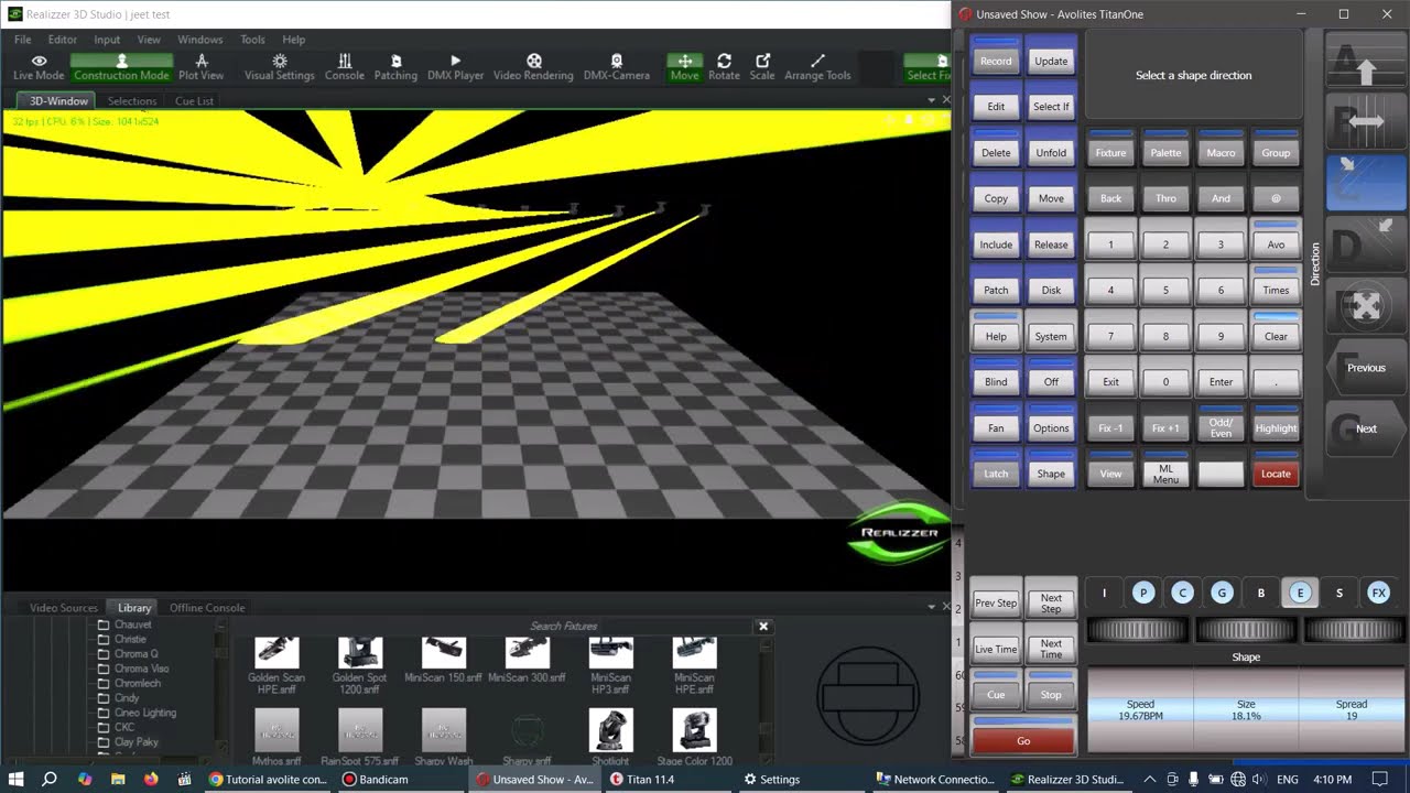 how to connact avolites titan one to Realizzer 3d studio  @akshayeventsbhopal8014