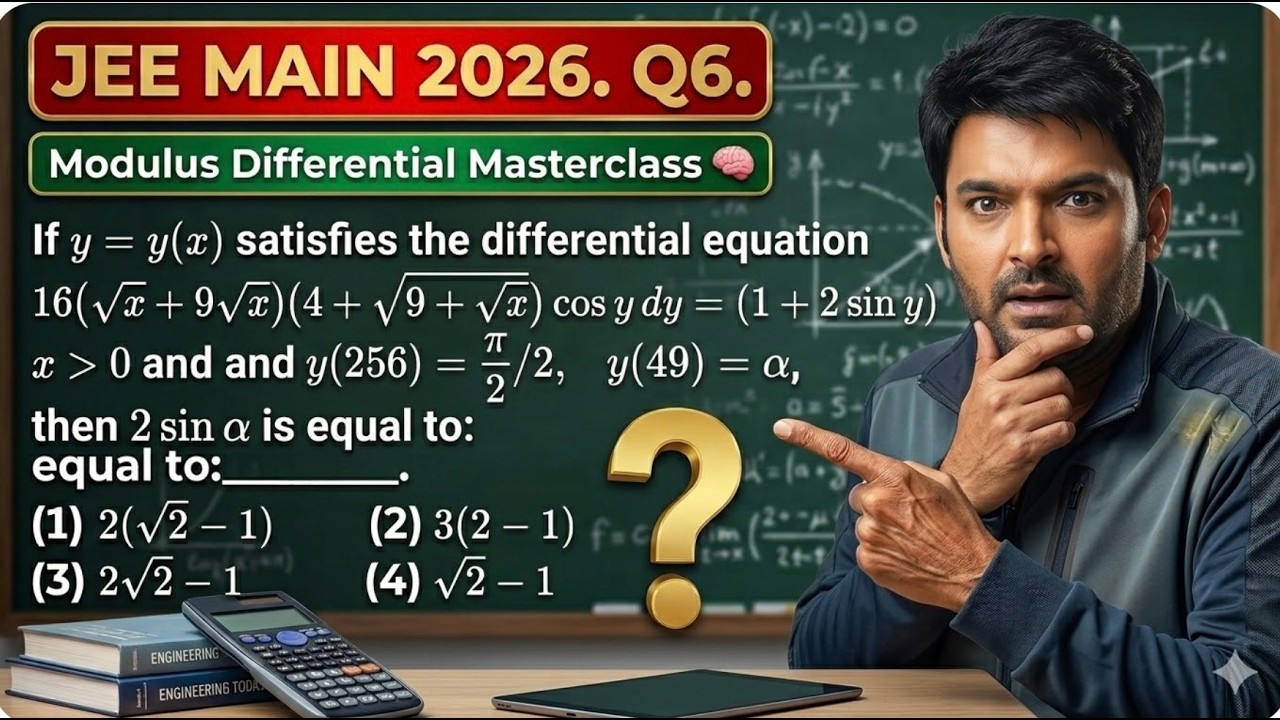 If y = y(x) satisfies the differential equation 16(√x + 9√x)(4 + √(9 + √x)) cos y dy = (1 + 2 sin y)