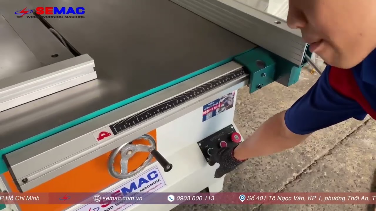 Hướng dẫn điều chỉnh máy cưa bàn trượt lưỡi nghiêng 45 độ | Máy cưa bàn trượt mini | Quốc Duy