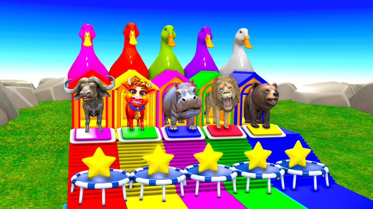 Satisfying 3D Animals Cartoon | Colorful Animation for Kids & Adults
