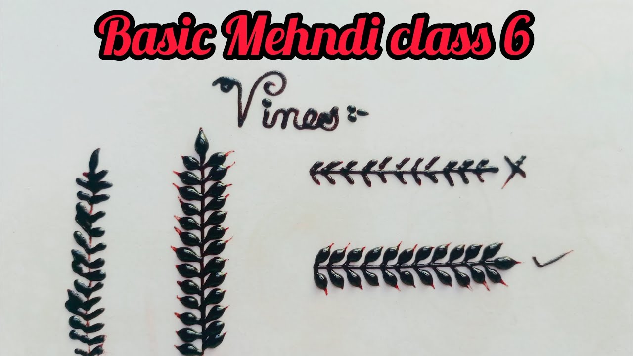 learn mehndi basic patterns in detail | mehndi class | class 6