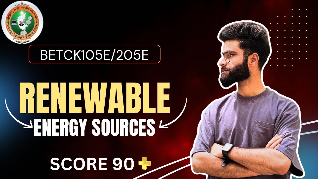 Renewable Energy Sources Vtu Important Questions | BETCK105E/205E