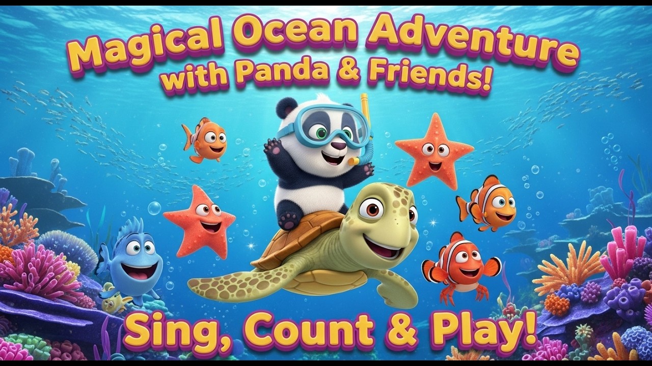 🌊 Magical Ocean Adventure with Panda & Friends! 🐼🧜‍♀️👶 | Sing, Count & Play!” #kidsvideo #kidssongs