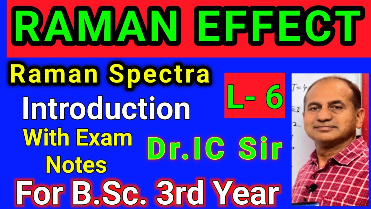 RAMAN EFFECT for BSc 3rd Year Physics  🌈 RAMAN Spectra for B.Sc. || L-6