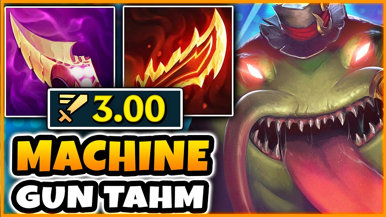 Tahm Kench Jungle but I'm a Machine Gun that can 1V5... (3.00 ATTACK SPEED)