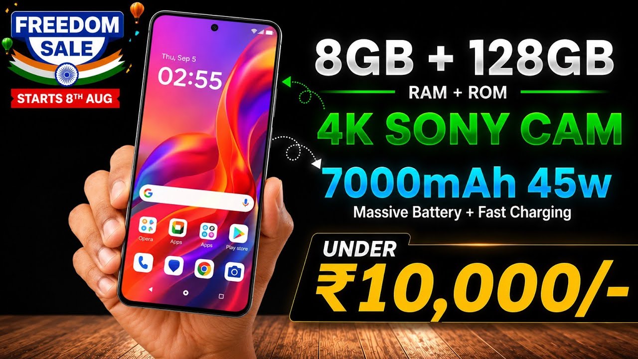 Top 5 Best 5G Phones Under ₹10,000 in August 2026 📱⚡ Budget 5G Kings!