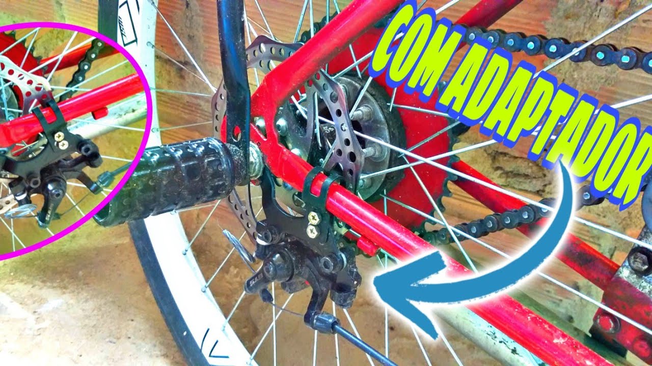 COMO COLOCAR FREIO A DISCO EM QUALQUER   QUADRO!!bike motorizada