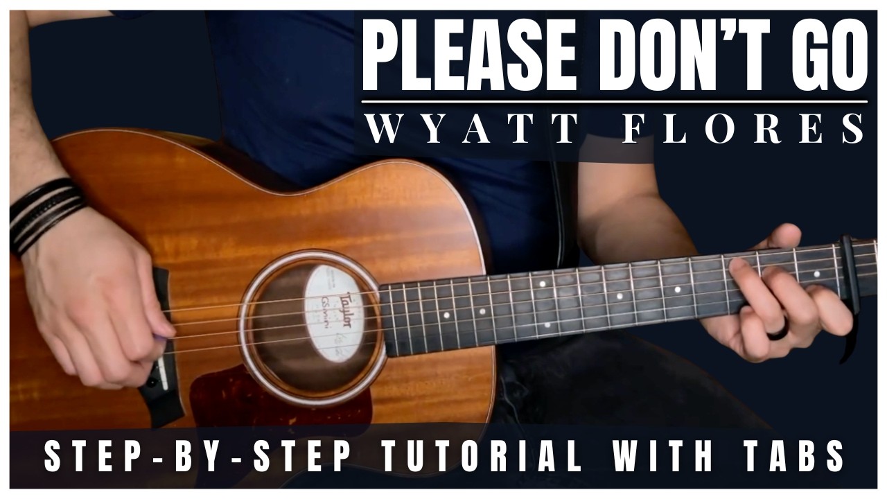 Please Don’t Go - Wyatt Flores (Acoustic Tutorial with Tabs)