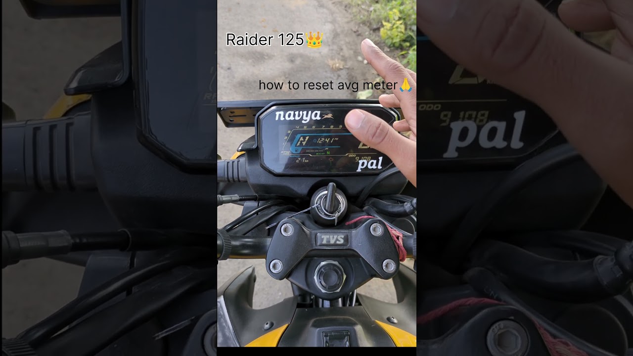 how to reset average meter in TVS Raider 125🙏#bike #motovlog #speed #status #shorts #youtubeshorts