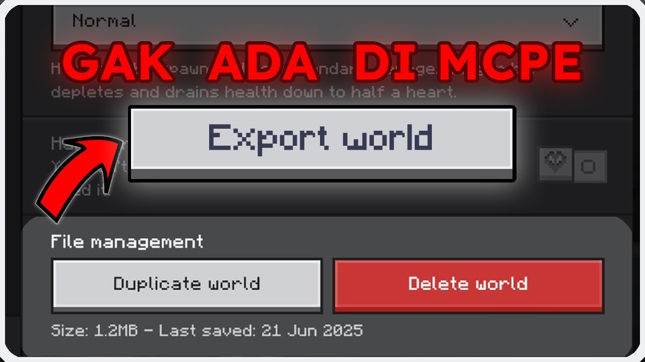 Cara Export World Tanpa Tombol Export 
