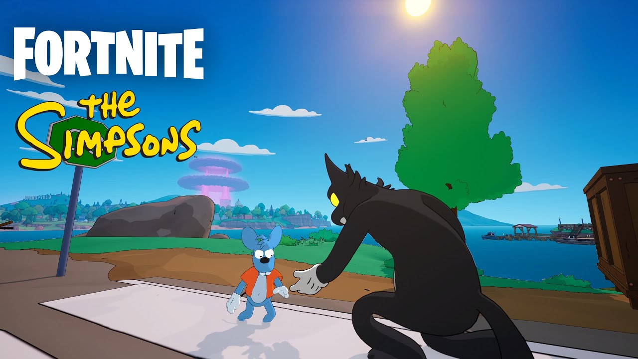 Itchy and Scratchy in Fortnite Gameplay! (Fortnite Simpsons)