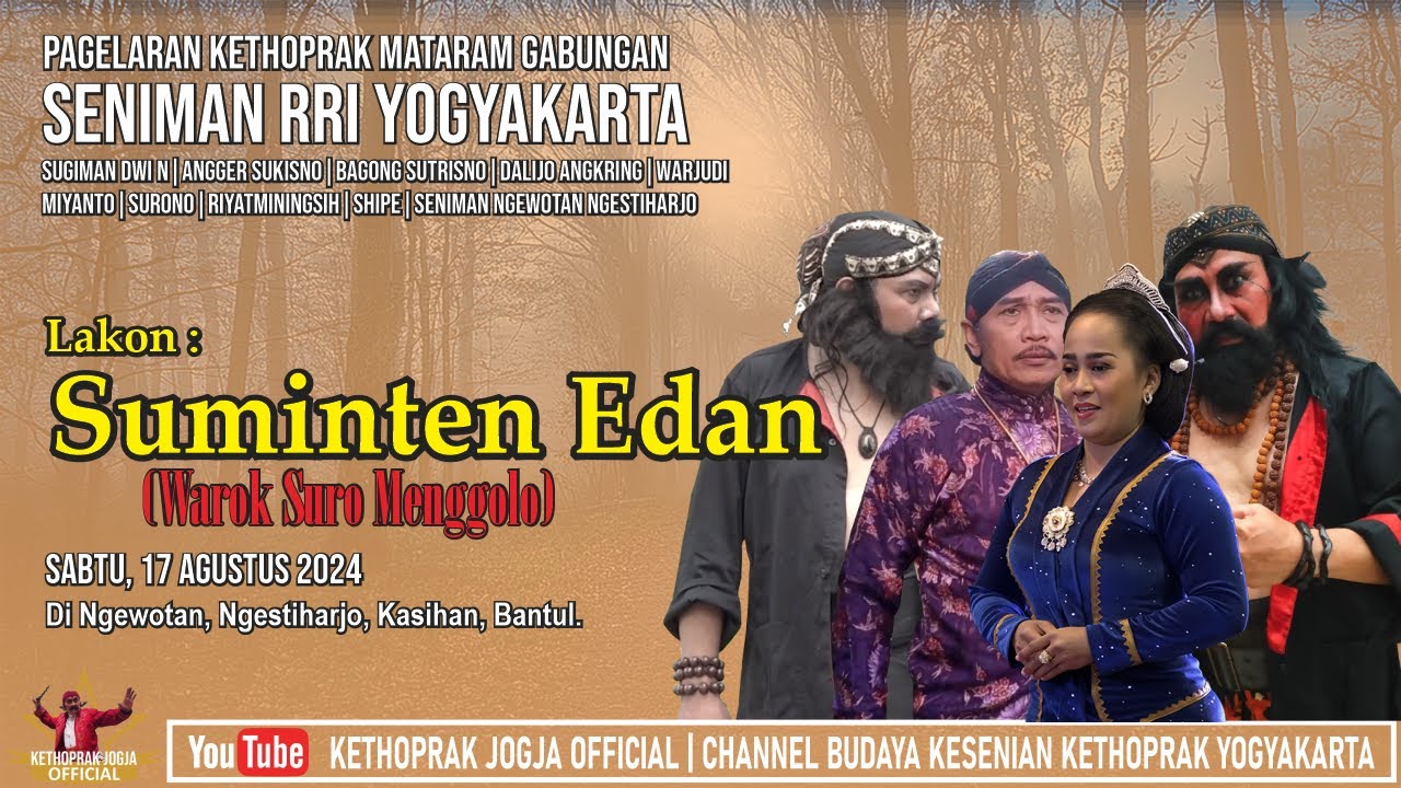 PAGELARAN KETHOPRAK MATARAM RRI YOGYAKARTA | Lakon - Suminten Edan (Warok Suro Menggolo)