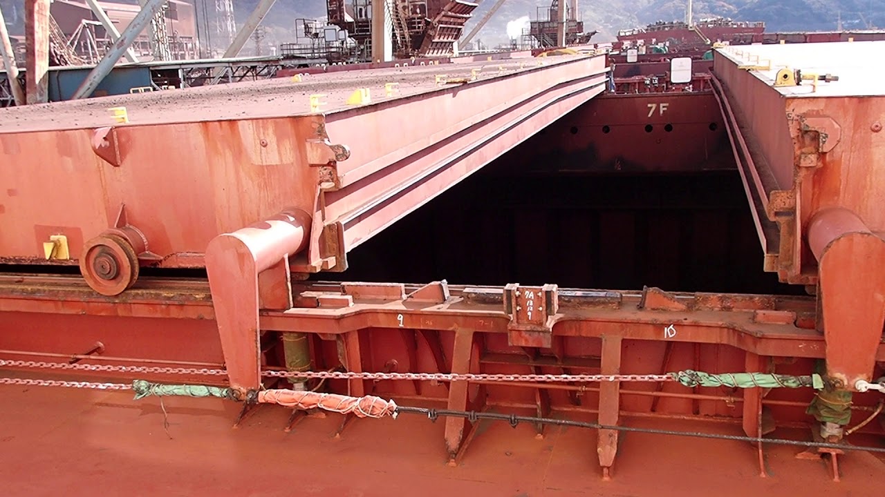 Side Rolling Type Hatch Cover  : Jack up ～ Full open
