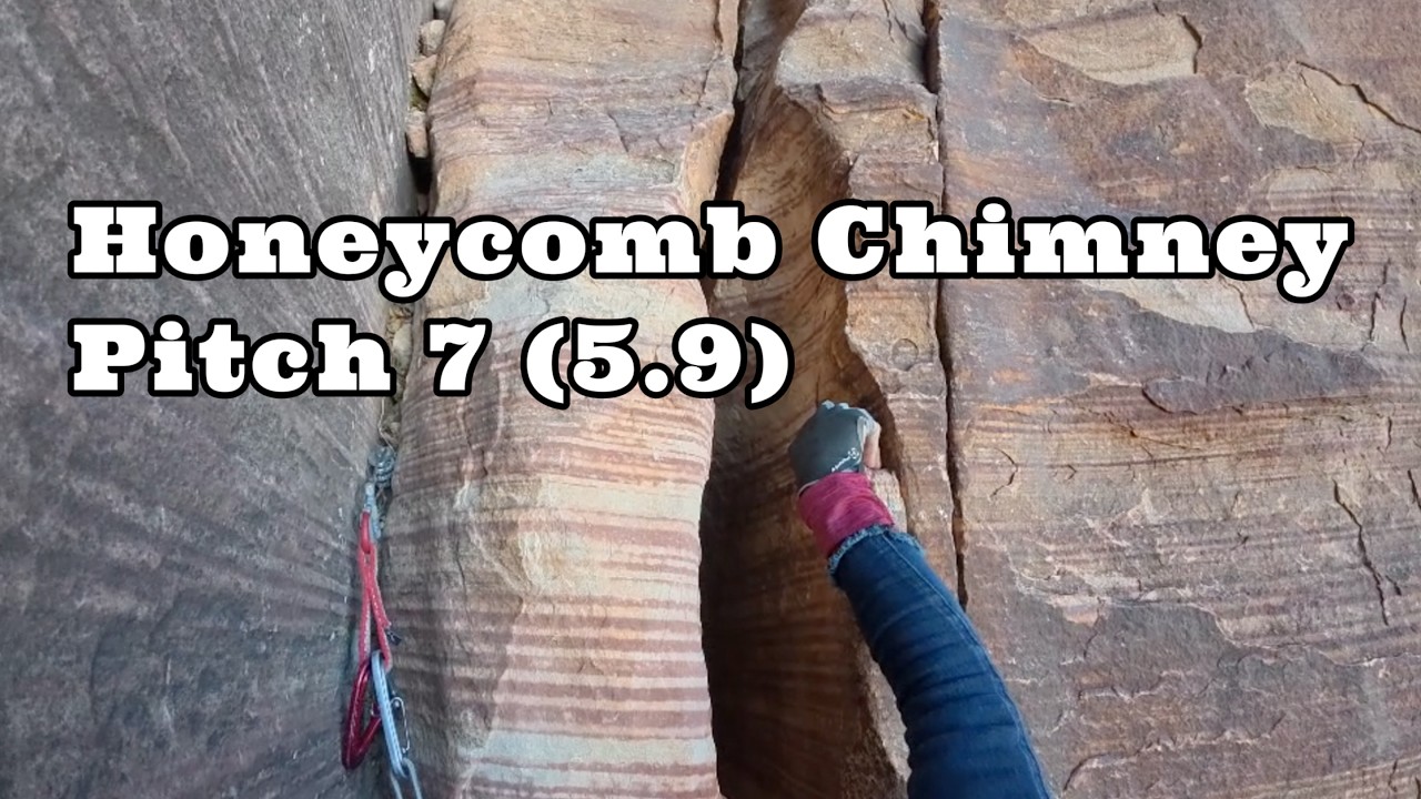 Honeycomb Chimney 5.9 (pitch 7) - Climbing Red Rock Canyon, NV