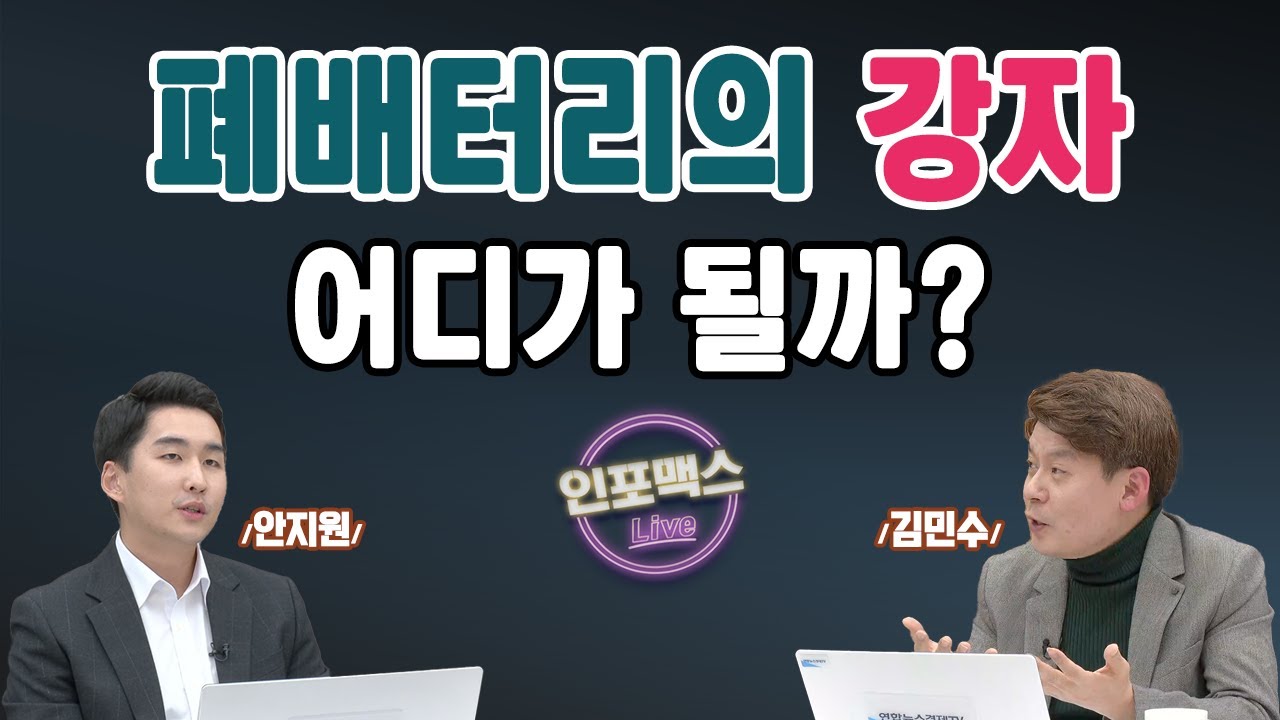 폐배터리의 강자는 어디가 될까? [인포맥스라이브] 안지원 신한투자증권 강북금융센터 PB팀장, 김민수 레몬리서치 대표