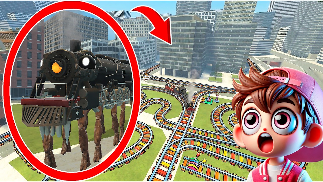 Мой дрон снял на видео «Crabtrain» и «Crabtanic Sea Giant» в реальной жизни в Garry's Mod.
