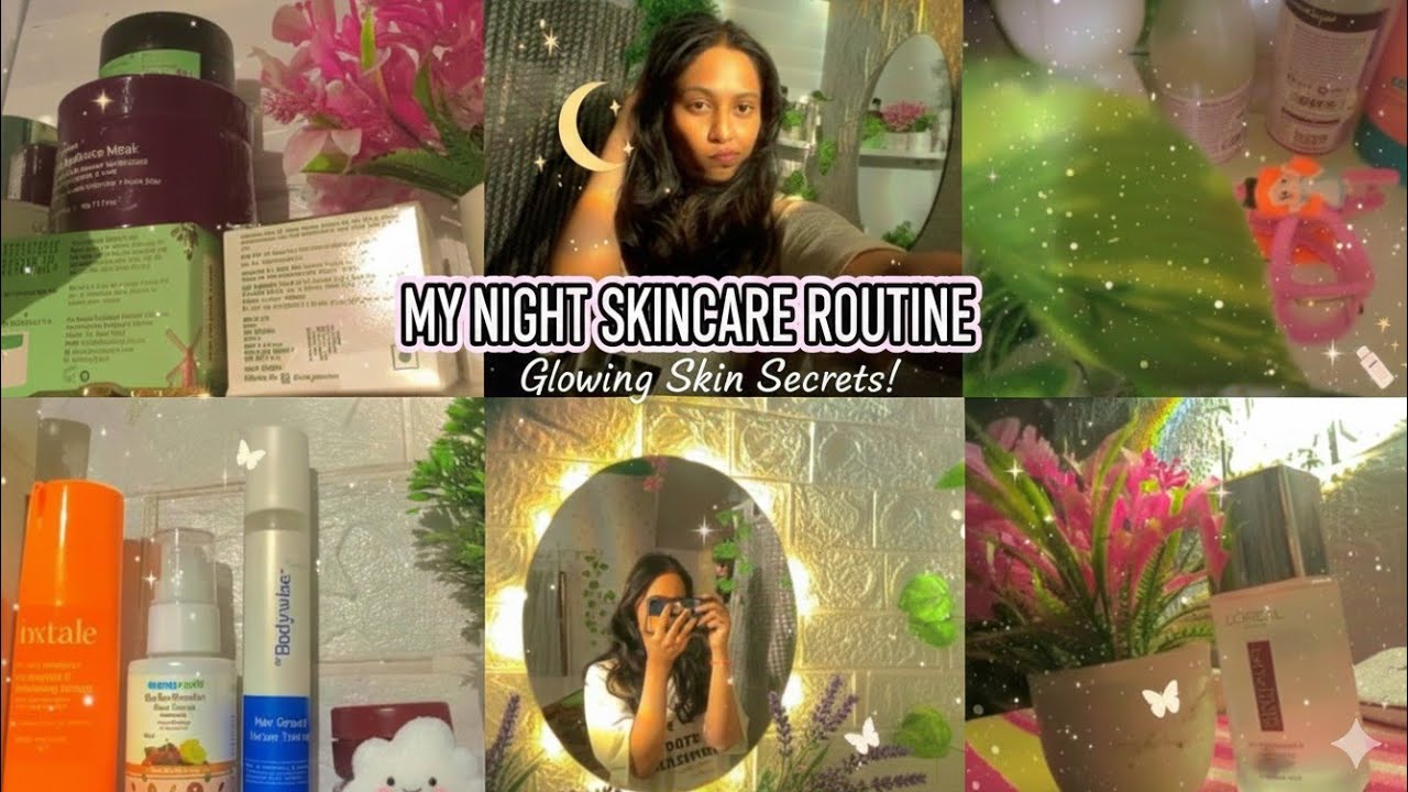 My night skin care routine ⁉️ glowing skin ✨🍒 #pari vibe #night time skin care  #youtube video