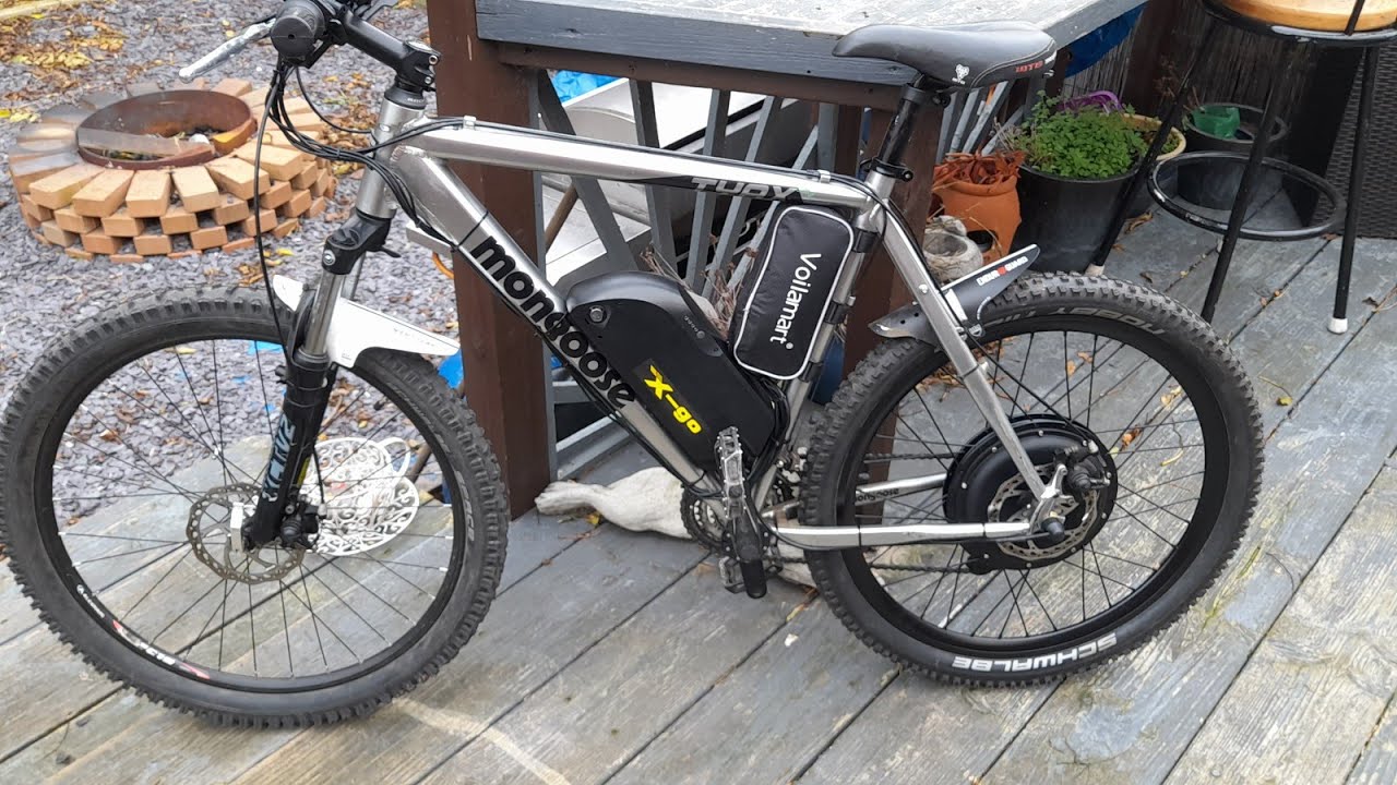 mongoose voilamart ebike kit build focus on torque arms and wiring