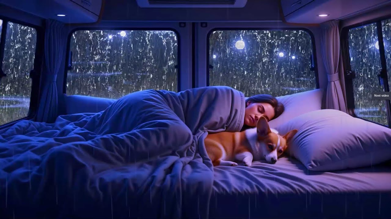 Super Heavy Rain in Car – Deep Sleep & Stress Relief with Thunder