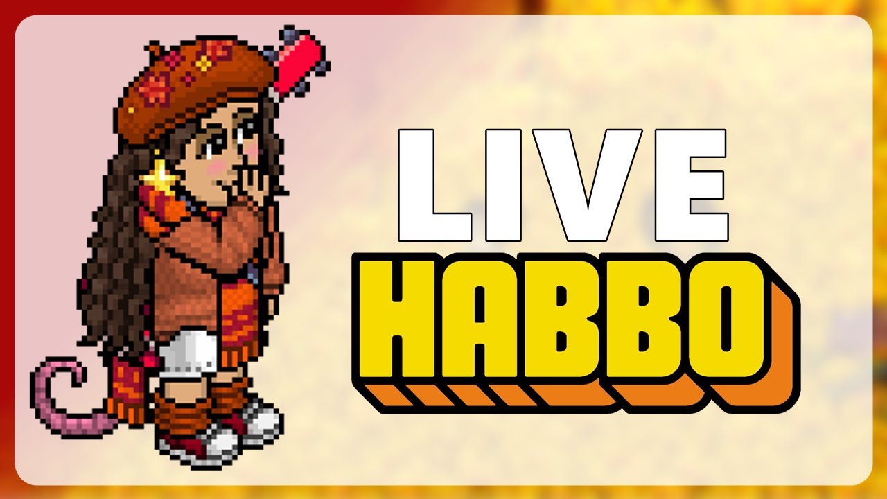 Habbo ao vivo ouvindo música e jogando