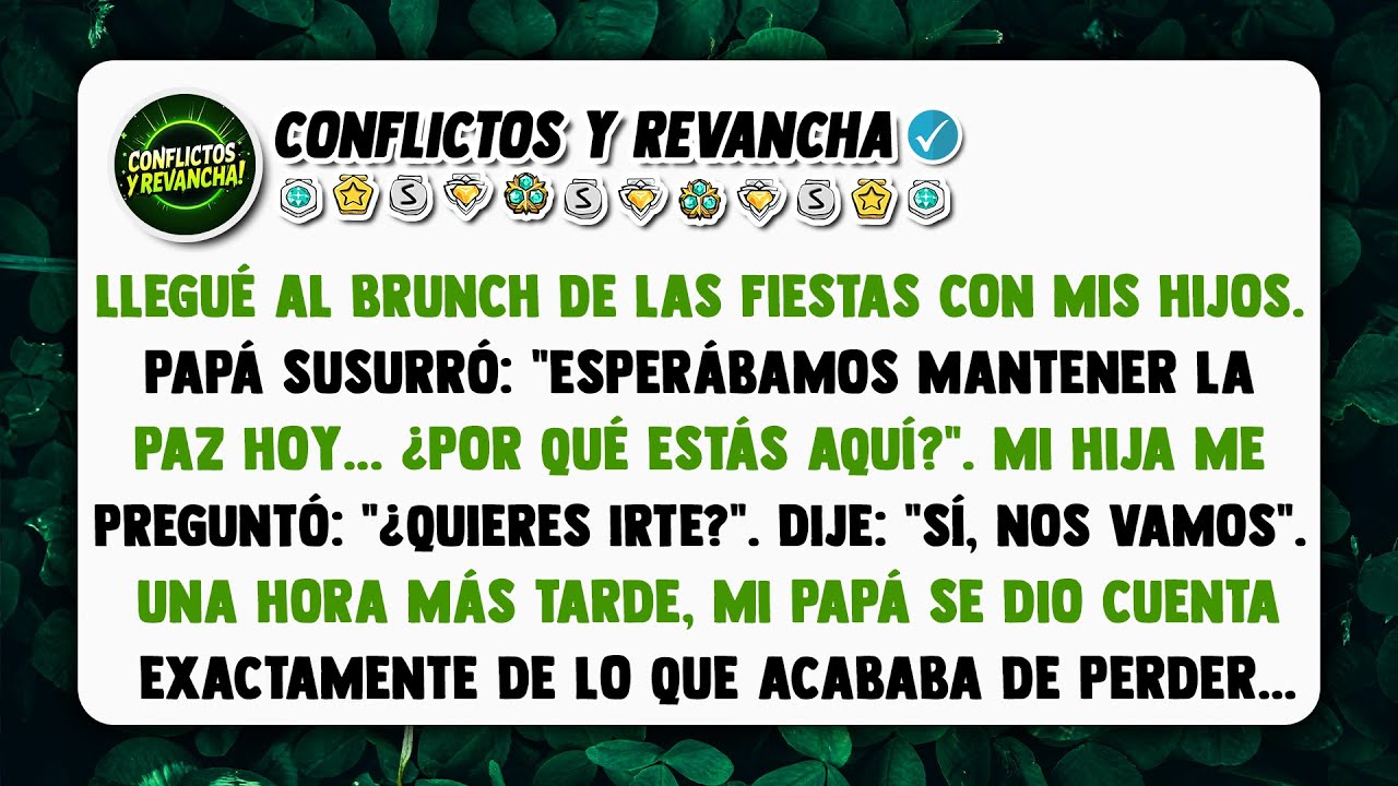 Llegué al brunch de las fiestas con mis hijos. Papá susurró: 