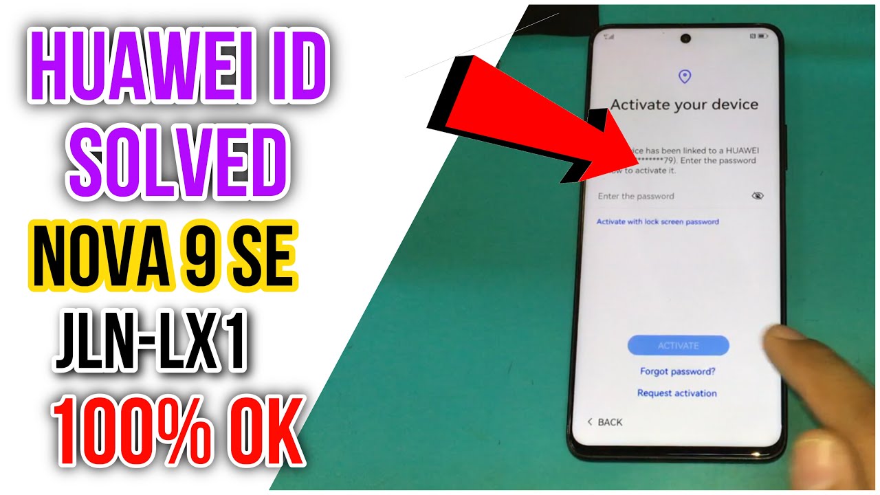 Huawei nova 9 SE (JLN-LX1) Huawei id Problem solved 100% Tested