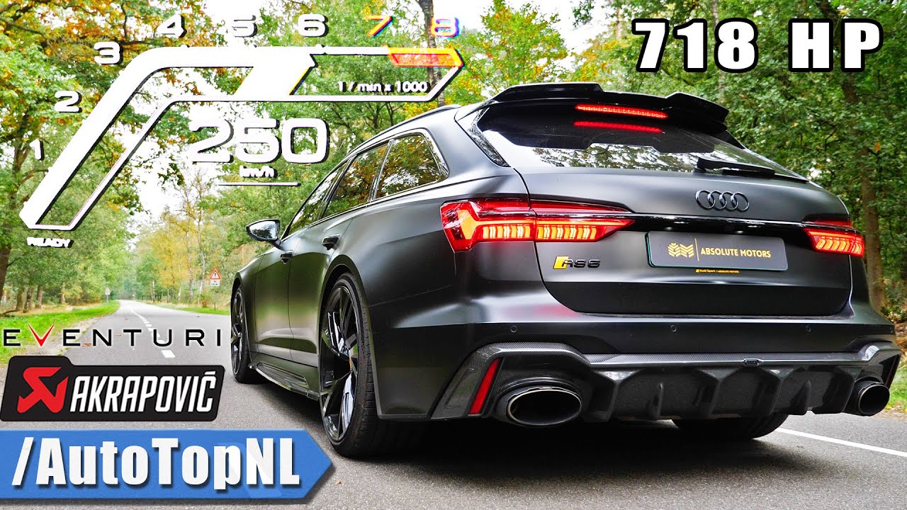 718HP AUDI RS6 C8 | @Eventuri CARBON INTAKE & AKRAPOVIC | SOUND & 0-250 by AutoTopNL