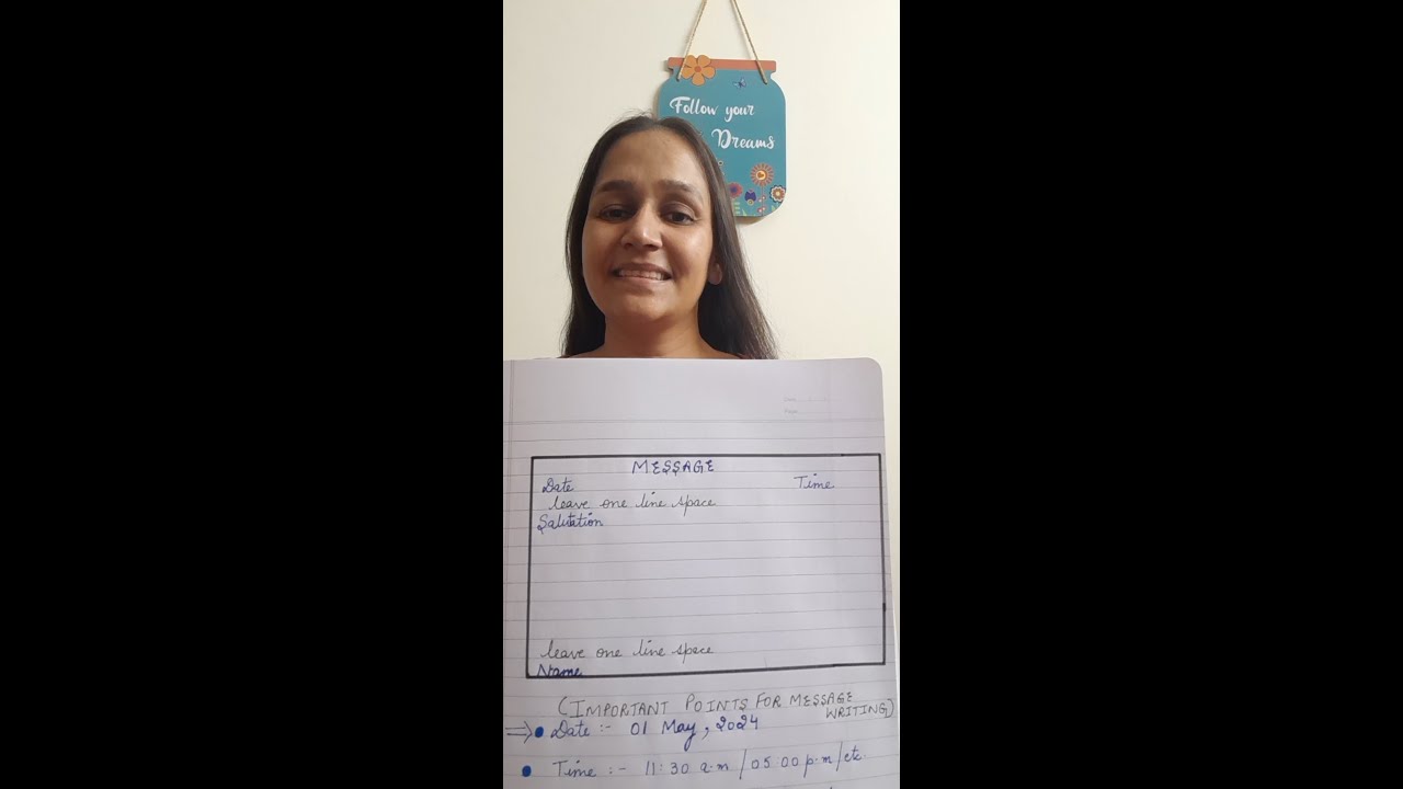 Message Writing | How to write a Message| Format | Example | Writing Skills