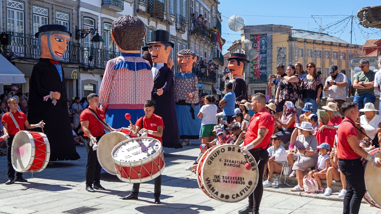 Drums and Giants at Romaria Days in Viana do Castelo Portugal