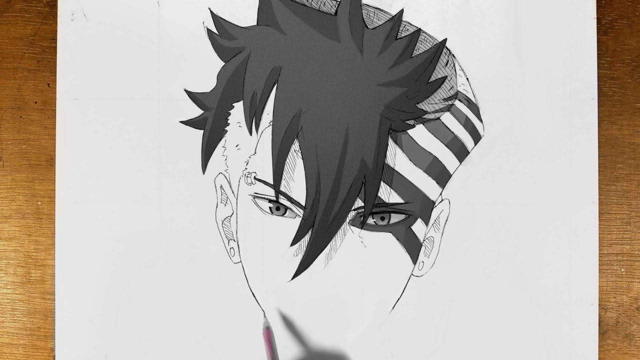 How to draw KAWAKI (Karma Mode) - BORUTO Easy 