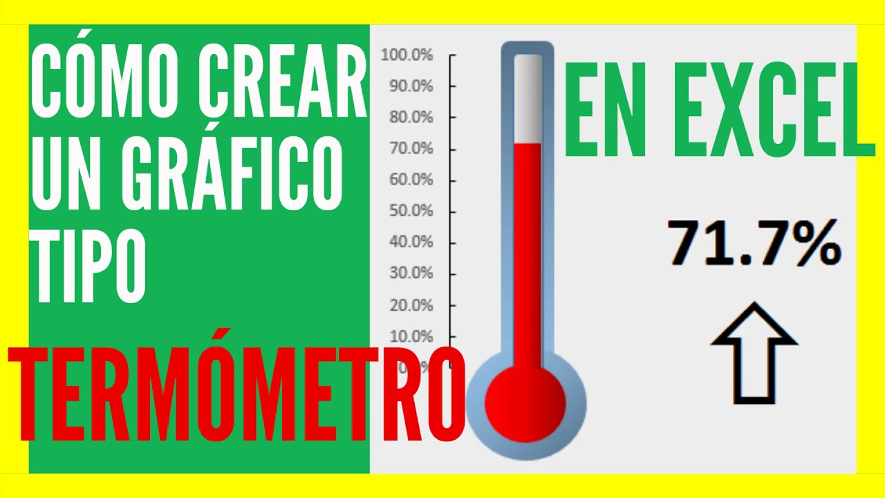 Cómo crear un ✅ GRAFICO DE TERMOMETRO ✅ en EXCEL❓❓