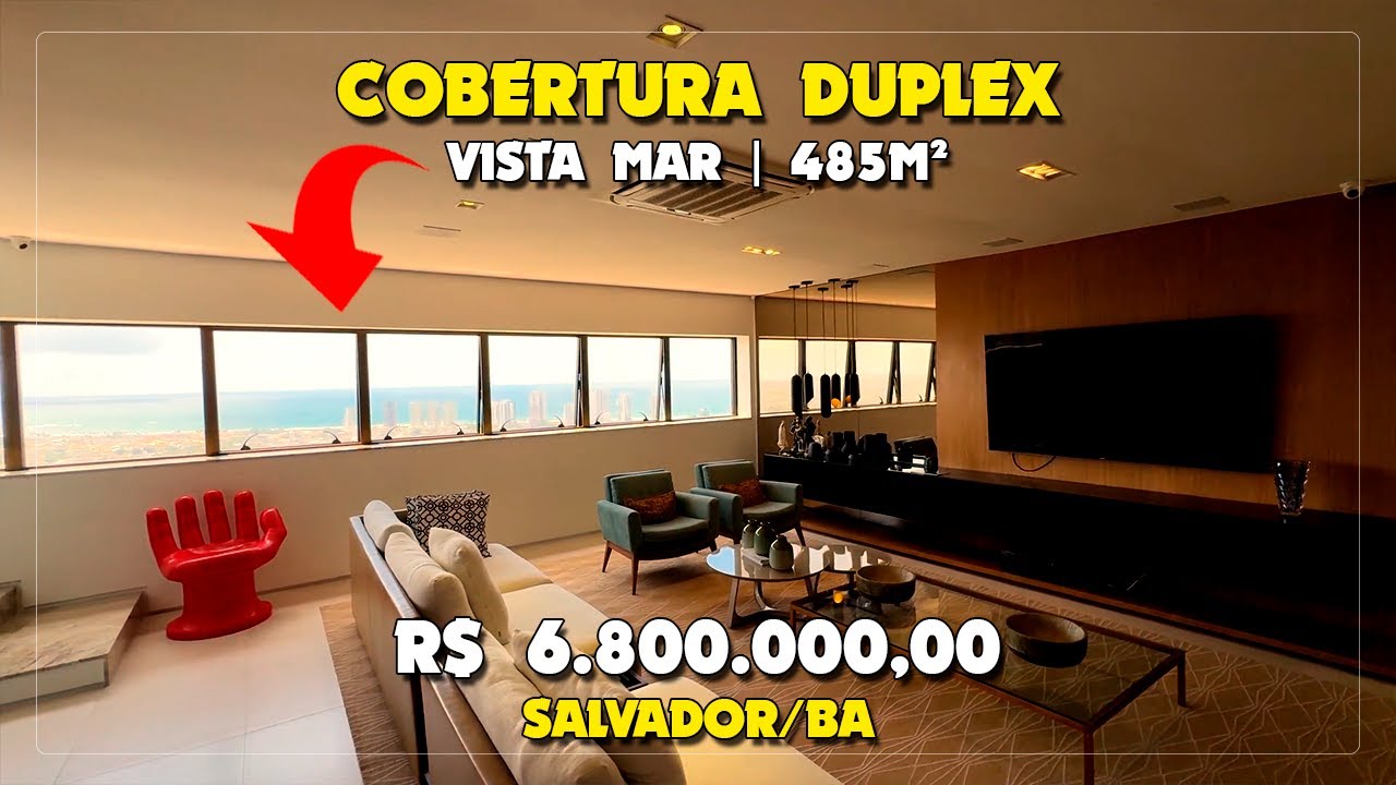 💎COBERTURA EM SALVADOR COM VISTA MAR INCRÍVEL – IMÓVEL À VENDA NO GREENVILLE PATAMARES